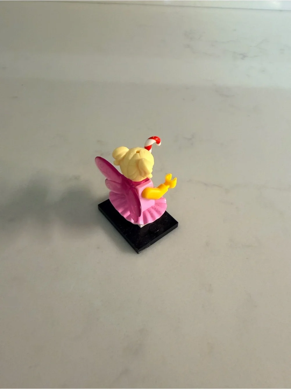 LEGO Pink Fairy Minifigure with Yellow Hair and Candy Cane